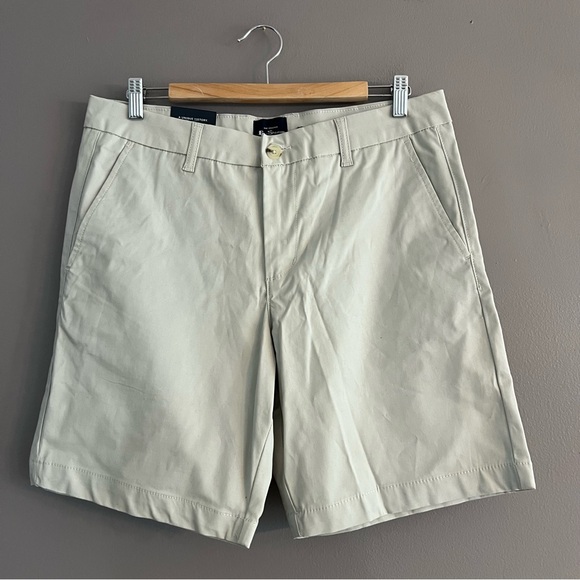 Ben Sherman Other - Ben Sherman Mens Regular Fit Stretch 8” Flat Chino Shorts Size 32W Beige Classic